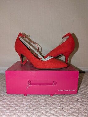 Red Kitten Heels